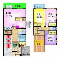 ここち野 3の物件間取画像